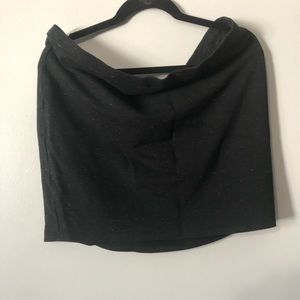 Stretch knit mini skirt